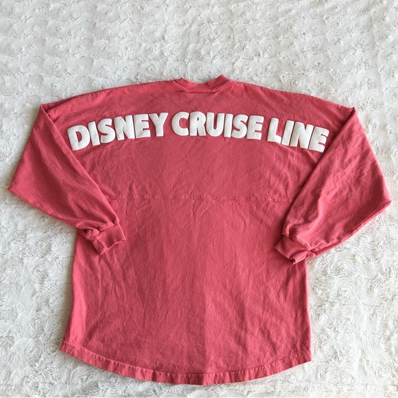 Disney Tops - Vintage Disney Cruise Line Spirit Jersey Adult Small Pink Spell Out DCL Mickey